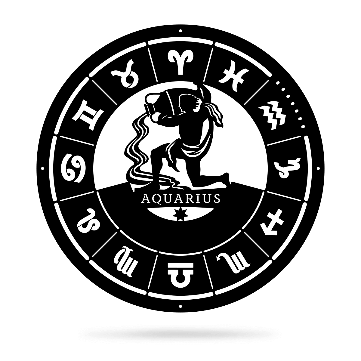 Aquarius - Zodiac Monogram - Image 2