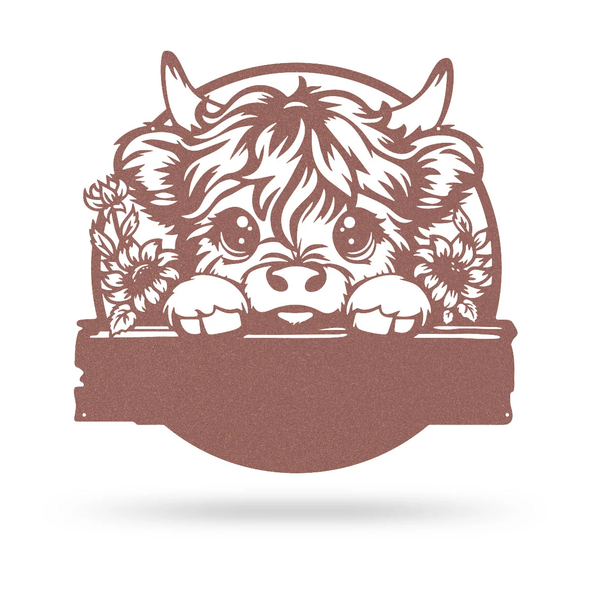Baby Calf with Sunflowers Monogram Wall Decor - Image 6