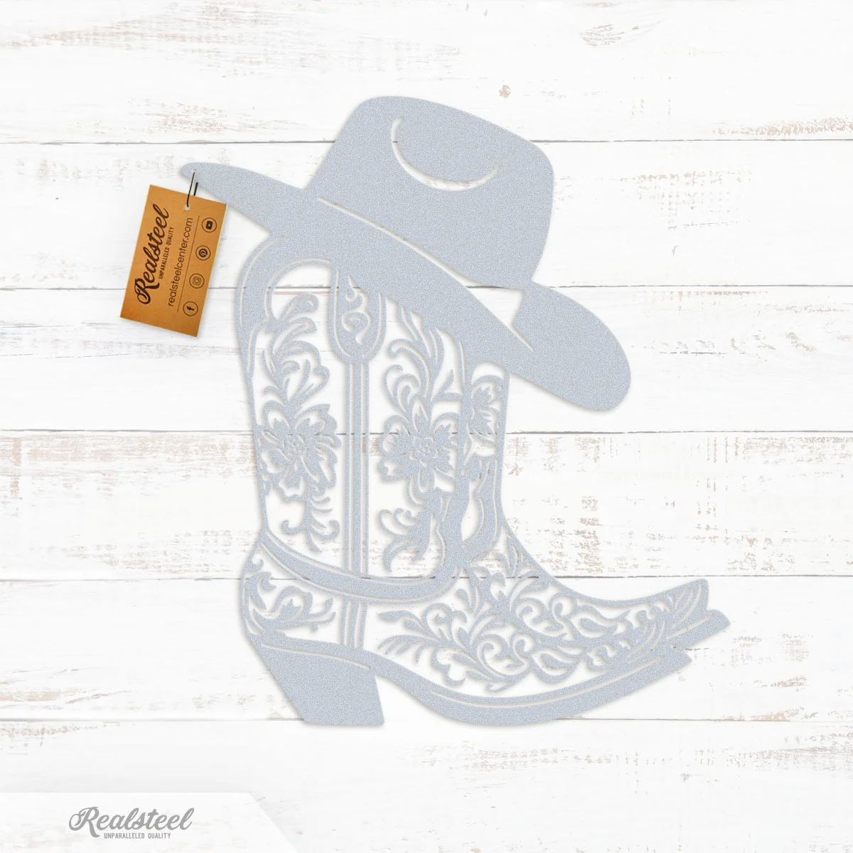 Cowgirl Boot and Hat Metal Wall Decor - Image 6