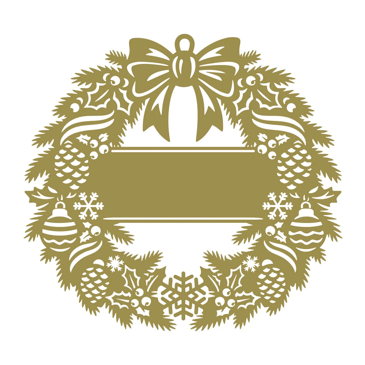 Elegant Classic Christmas Wreath Monogram (Pinecones) - Image 10