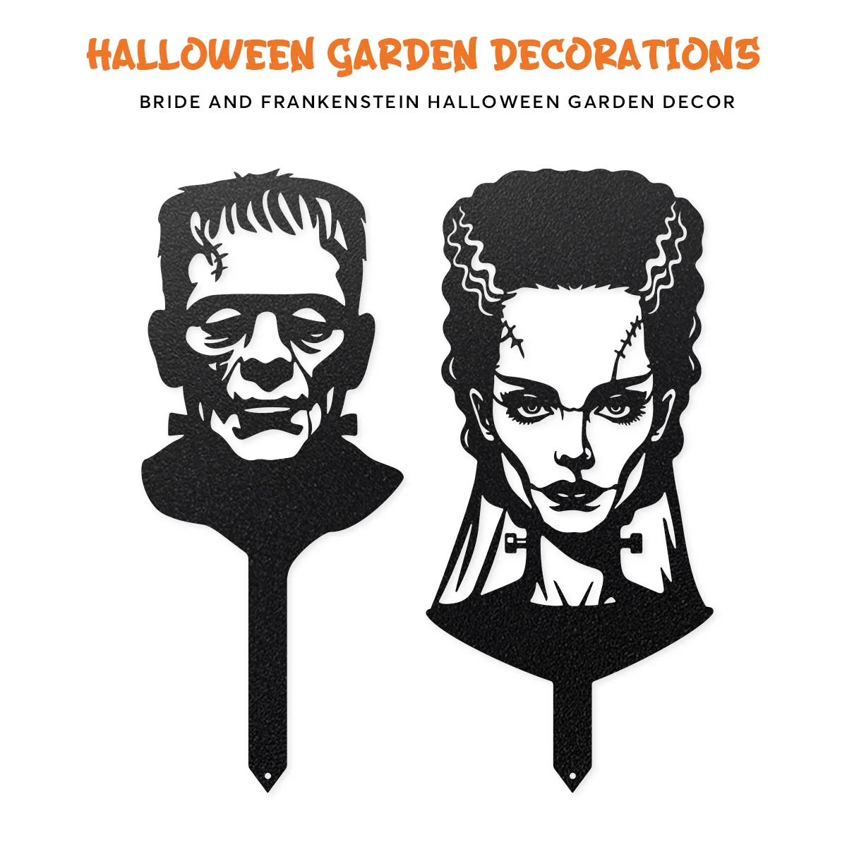 Garden Art - Bride and Frankenstein Stake Set - Image 3