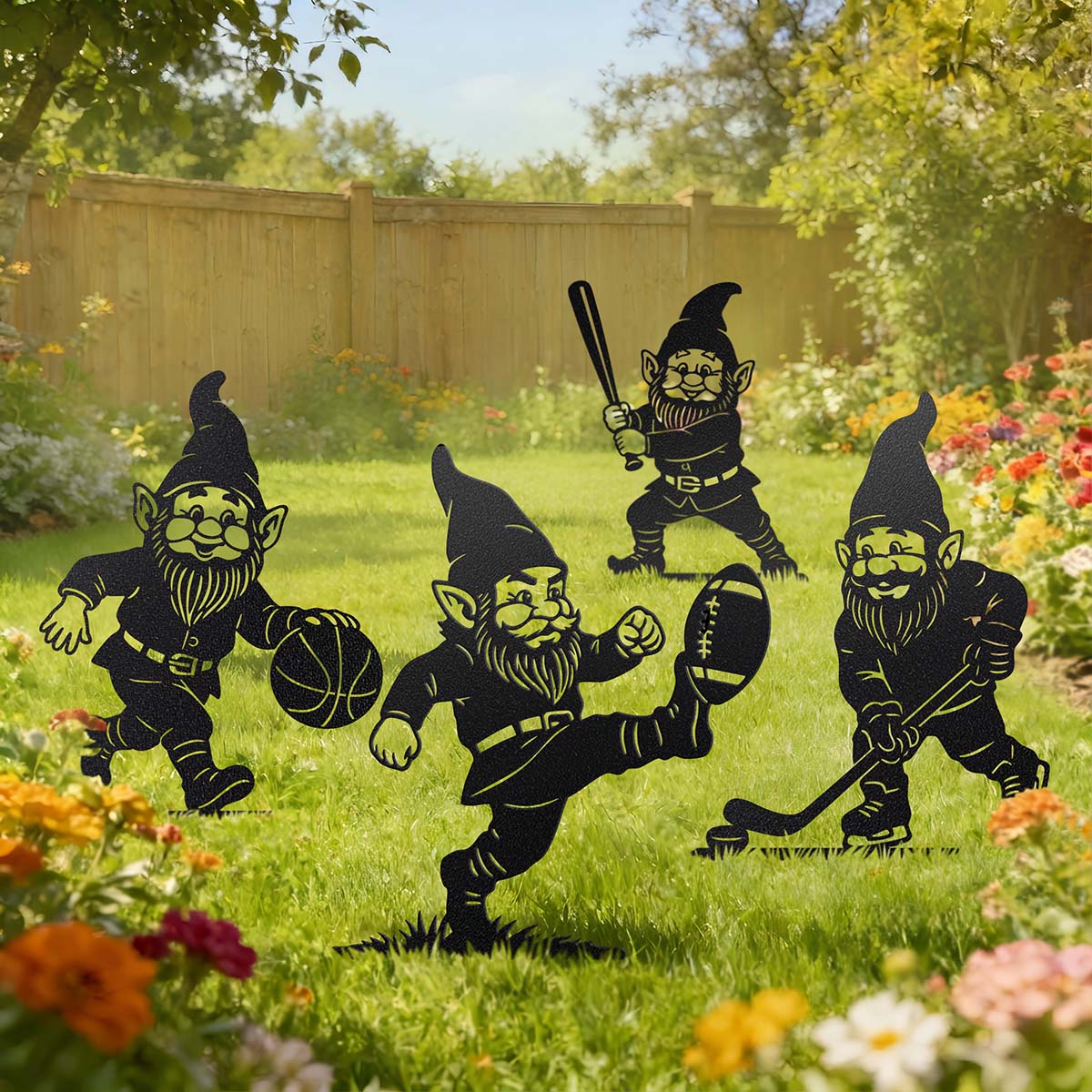 Garden Sports Gnome Yard Set - 4 Pack