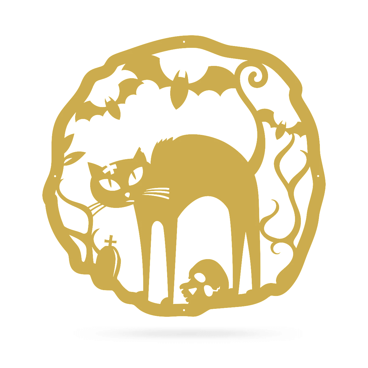 Halloween Cat Wreath - Image 6