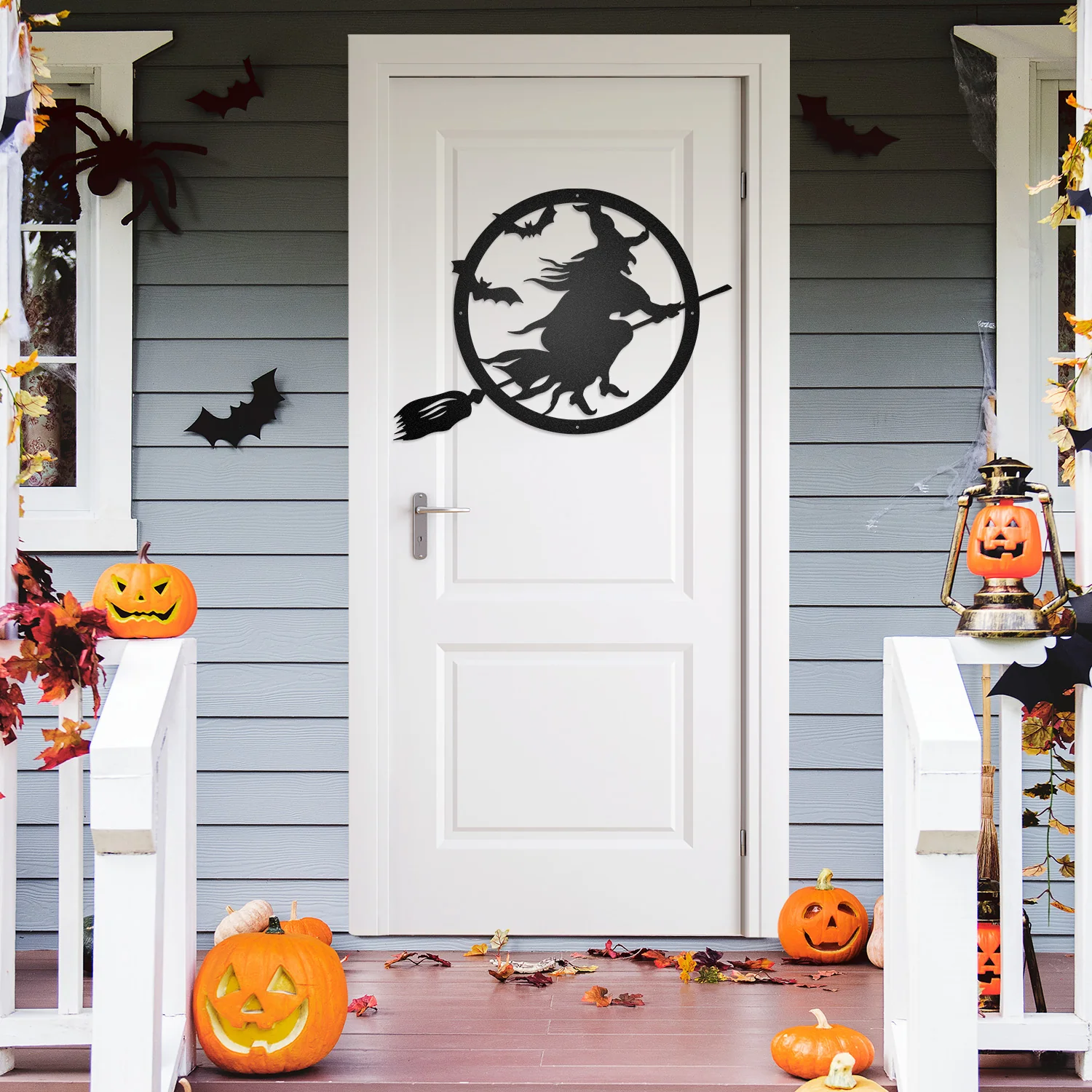 Halloween Witch Riding Broom