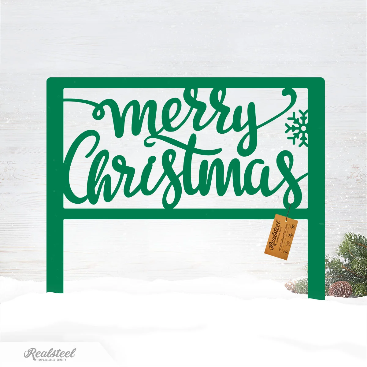 Merry Christmas Steel Stake Sign - Image 2