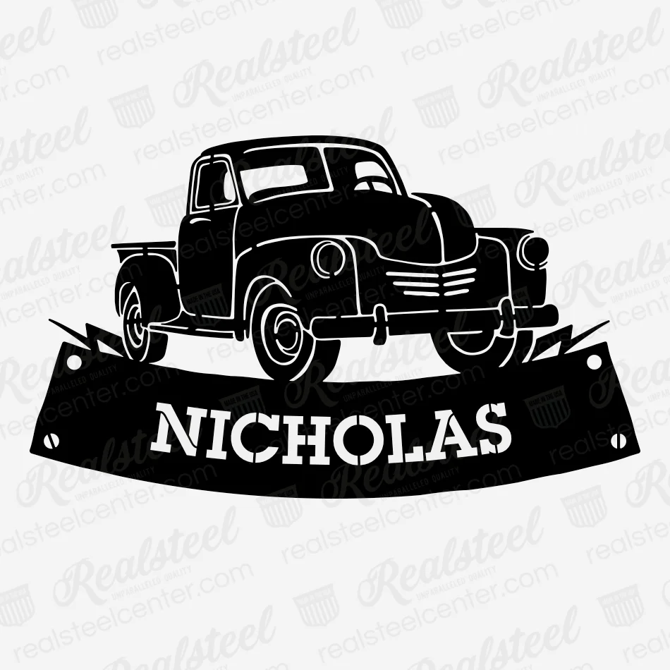 Pickup Truck Monogram – Personalized Decor for Auto Enthusiasts - Image 4
