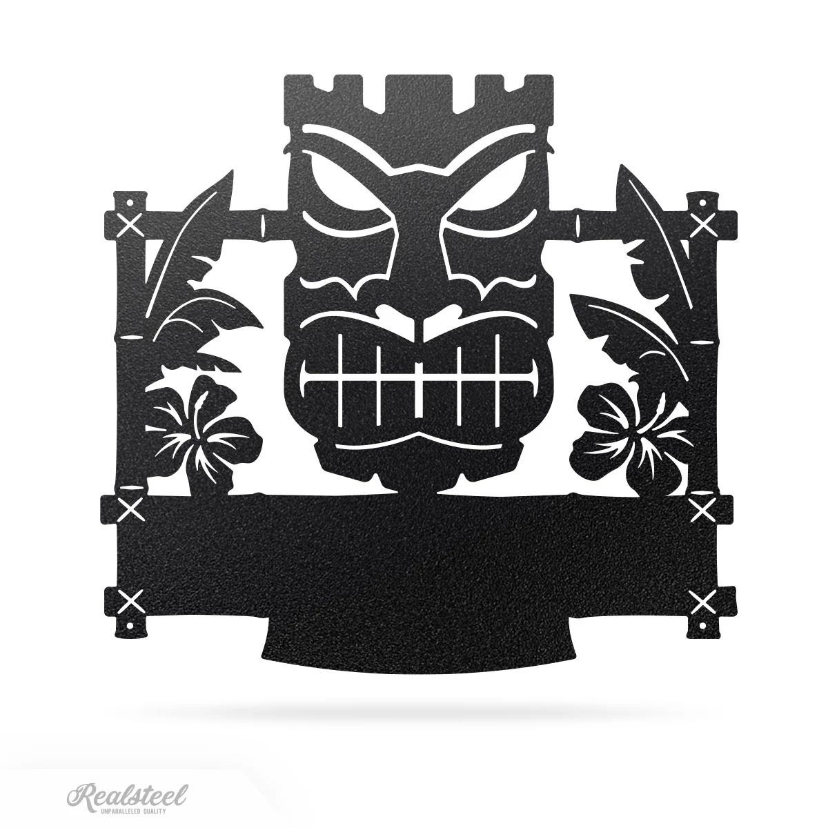 Tiki Mask Monogram – Tropical Polynesian Wall Decor - Image 2