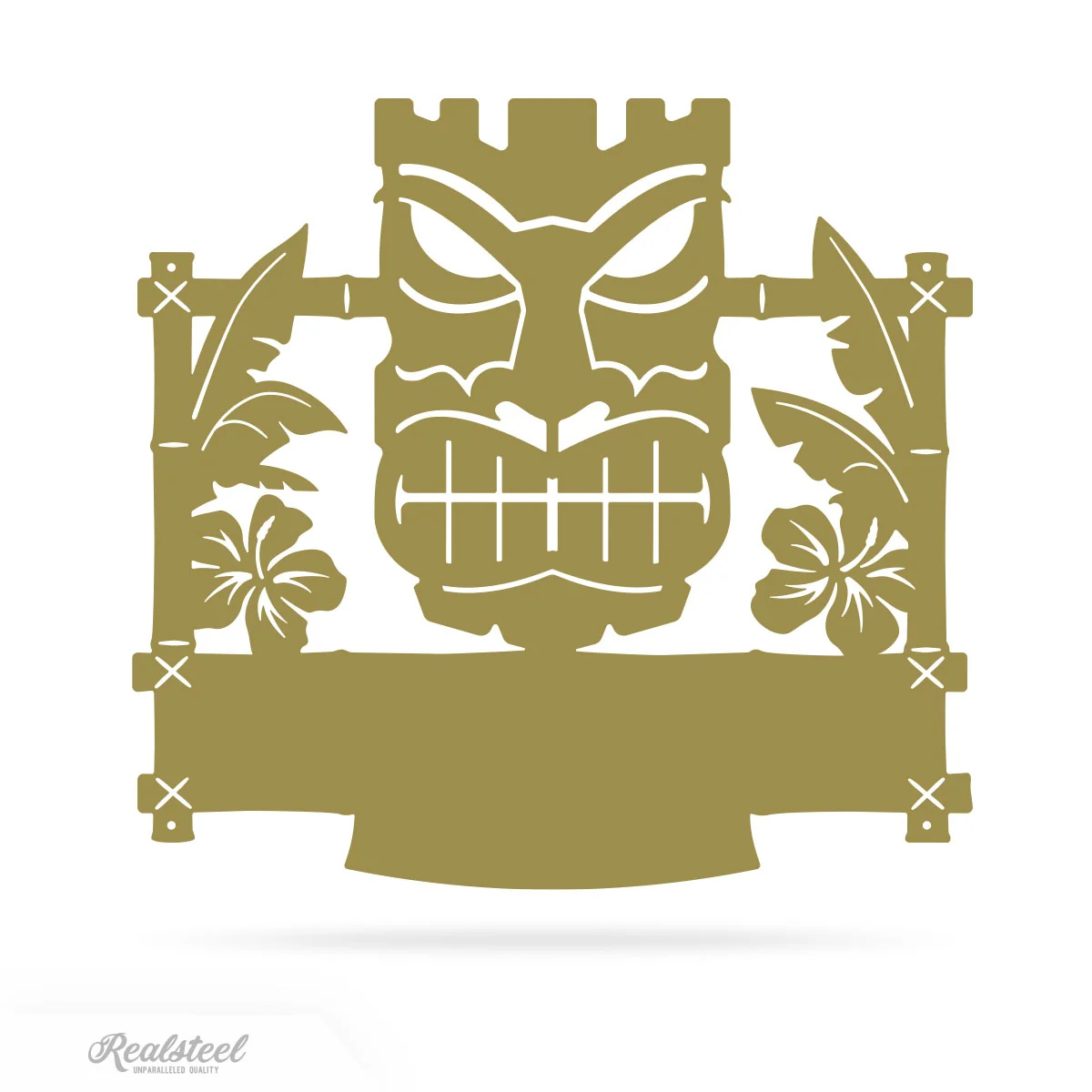 Tiki Mask Monogram – Tropical Polynesian Wall Decor - Image 5