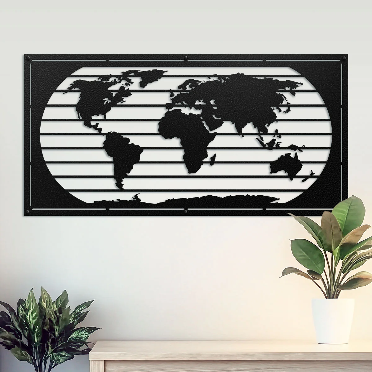 World Map Metal Wall Art - Image 2