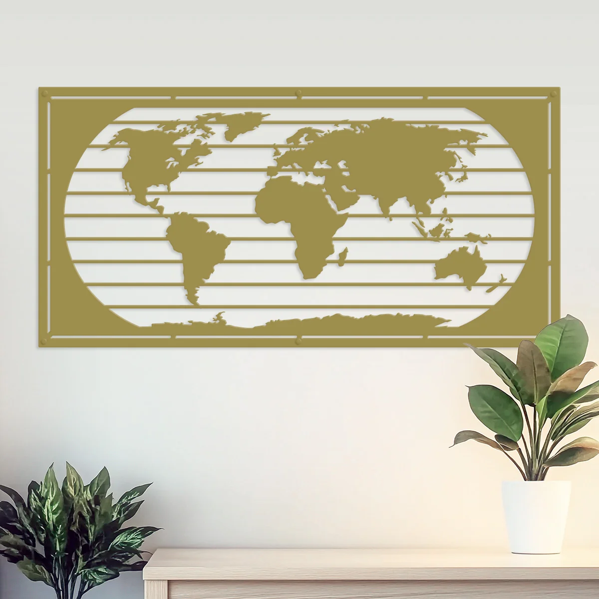 World Map Metal Wall Art - Image 6